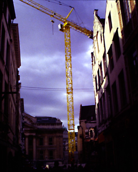 Industrial port crane in Belgium