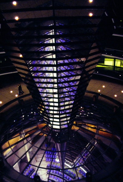 Glass dome of the Reichstag building in Berlin