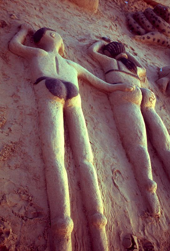 Sand sculptures on Durban beach